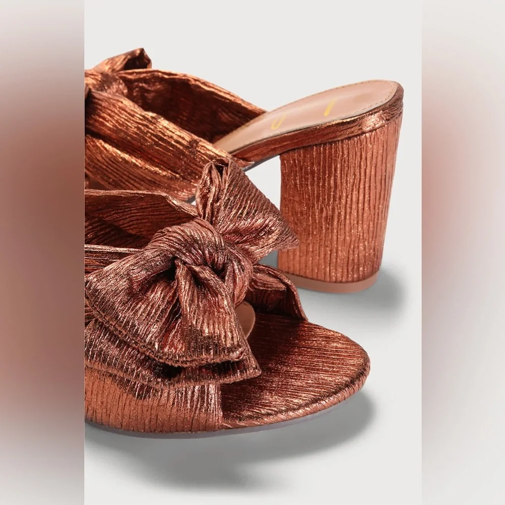 Lulu's Copper Bow Accent Mules - Picture 5 of 5